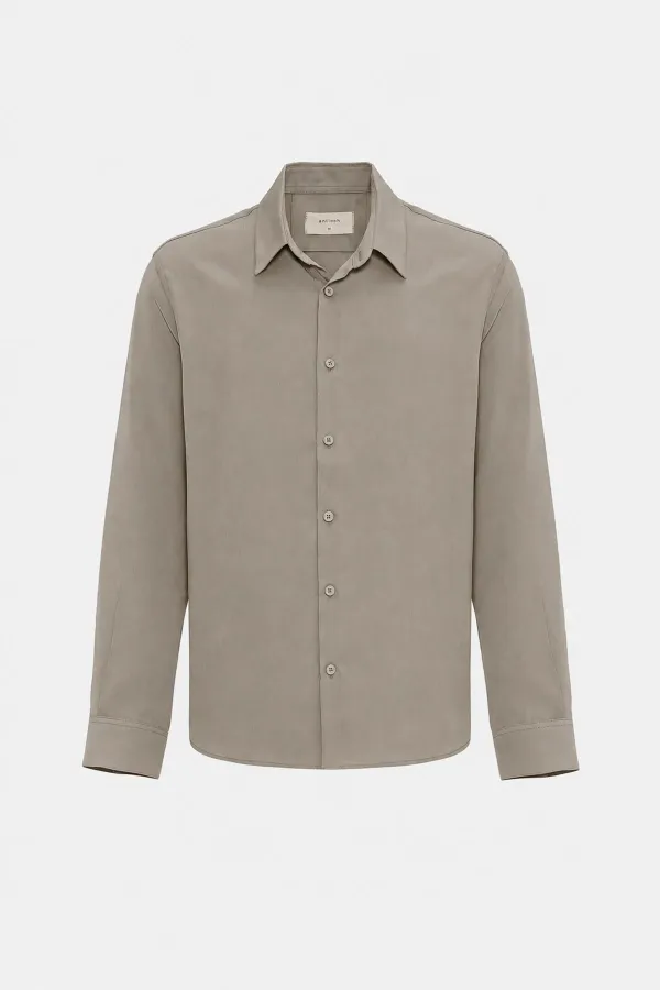 Antioch Stone Relax Fit Lyocell Fabric Men's Shirt Antioch Stone Relax Fit Lyocell Fabric Men's Shirt