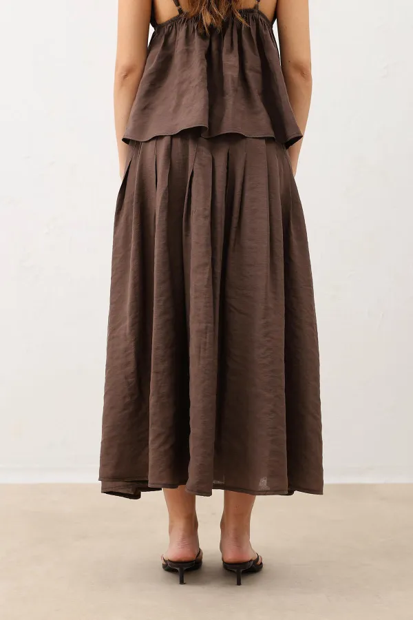 Jupe drapée pour femme Antioch Coffee