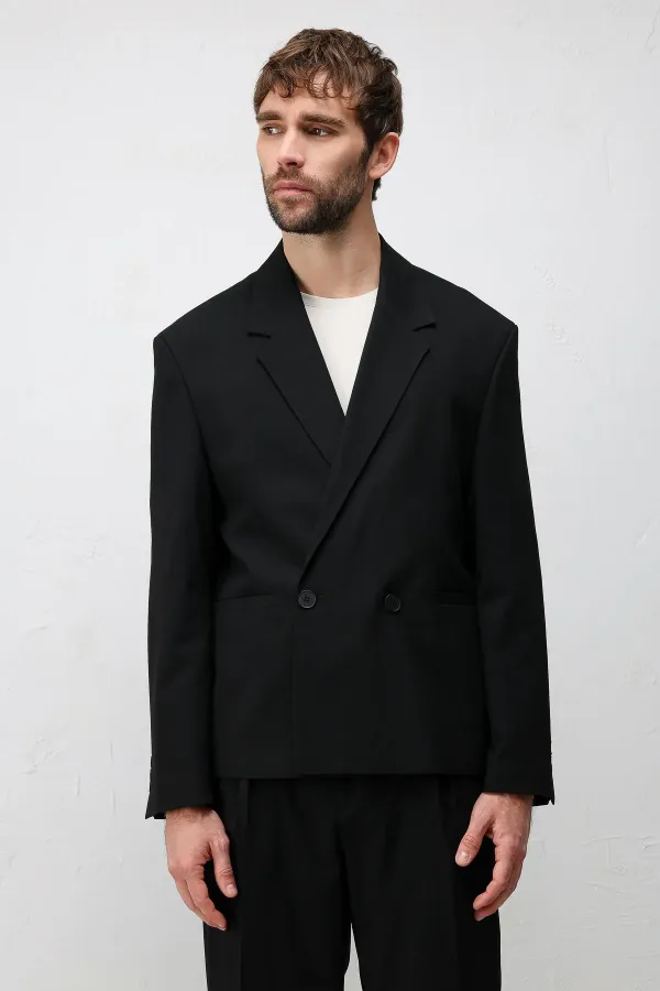 Veste blazer Antioch noire coupe décontractée pour homme