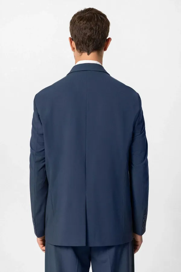 Antioch Indigo Single Button Double-Breasted Men's Blazer Jacket