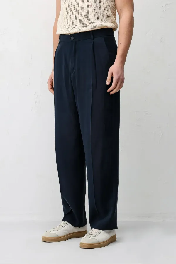 Pantalon homme Antioch en modal bleu marine