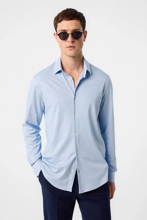 Antioch Bebe Mavi Slim Fit Erkek Gömlek