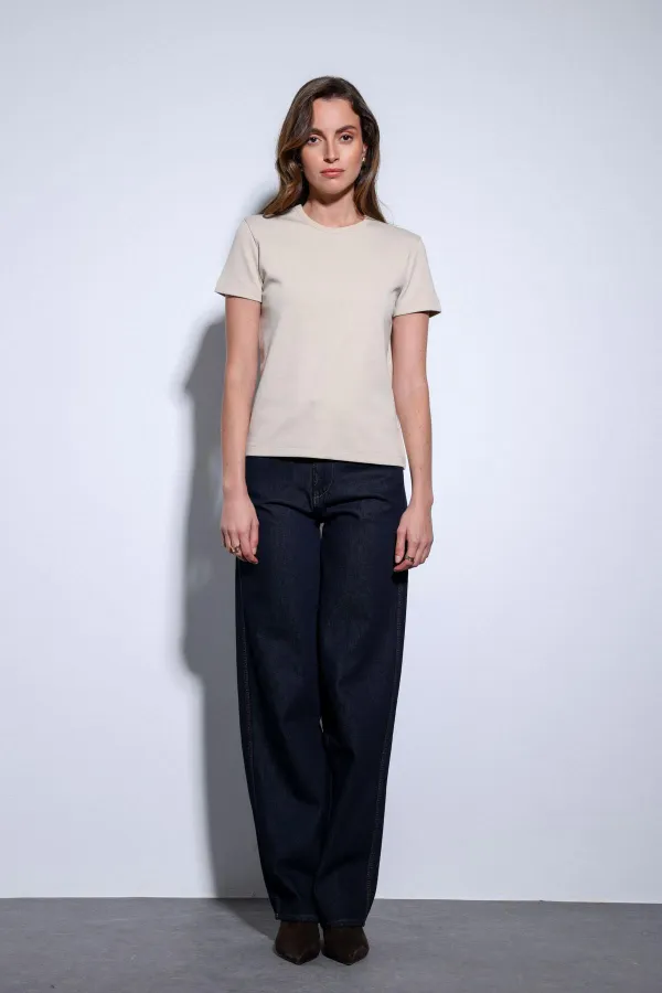 T-shirt basique beige Antioch pour femmes