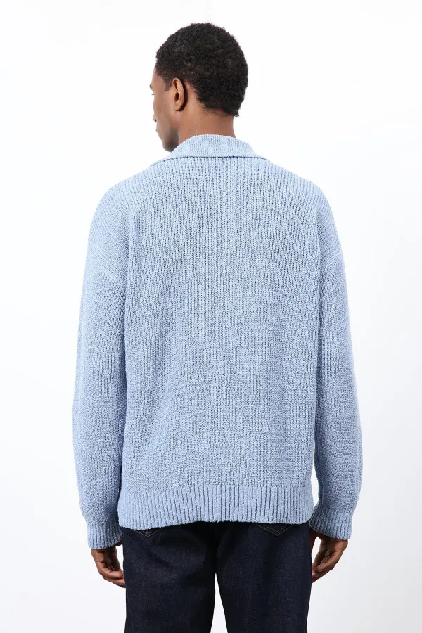 Antioch Bebe Mavi Örme Triko Erkek Hırka