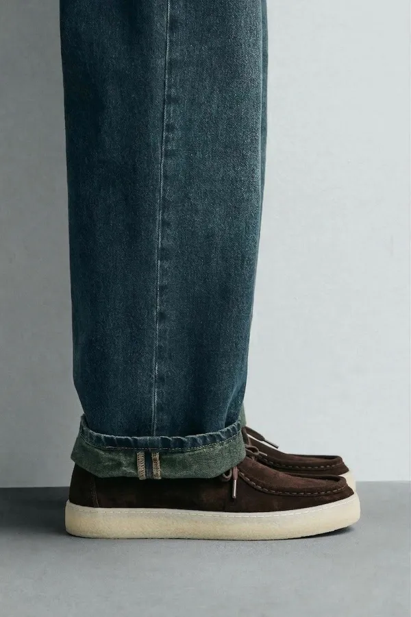 Antioch Kahve Yumuşak Dikişli Burun Deri Ayakkabı