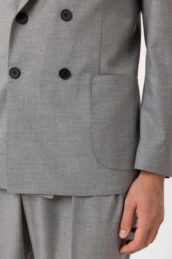 Costume homme Antioch gris croisé coupe italienne