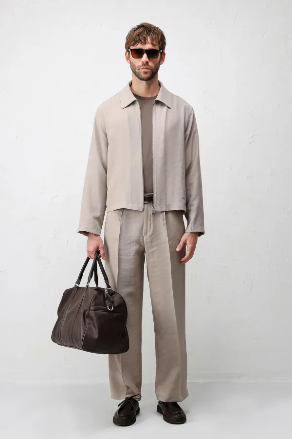 Veste d'été Antioch beige en mélange de lyocell