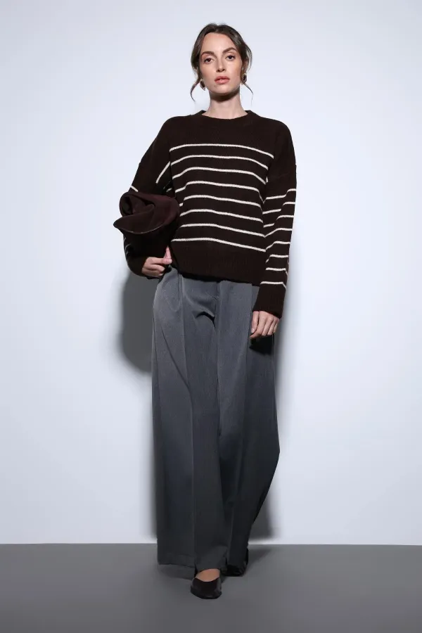 Pull en maille rayé Antioch Coffee