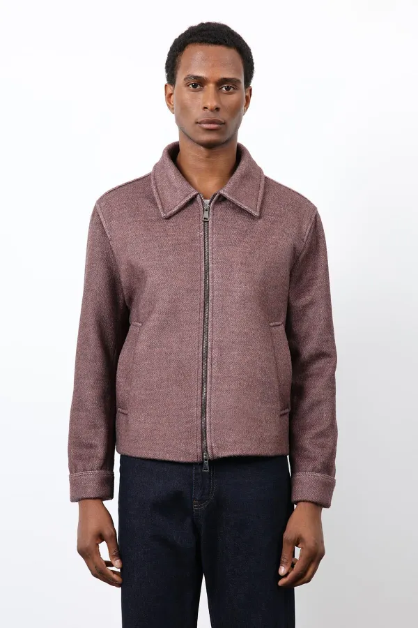 Veste homme Antioch bordeaux en laine mélangée