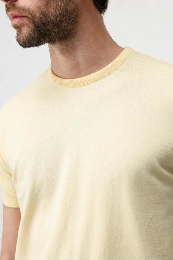 Antioch Sarı Comfort Slim Triko T-Shirt