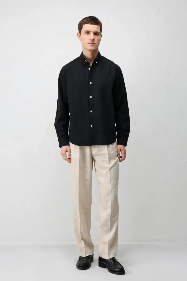 Antioch Siyah Relax Fit Erkek Gömlek