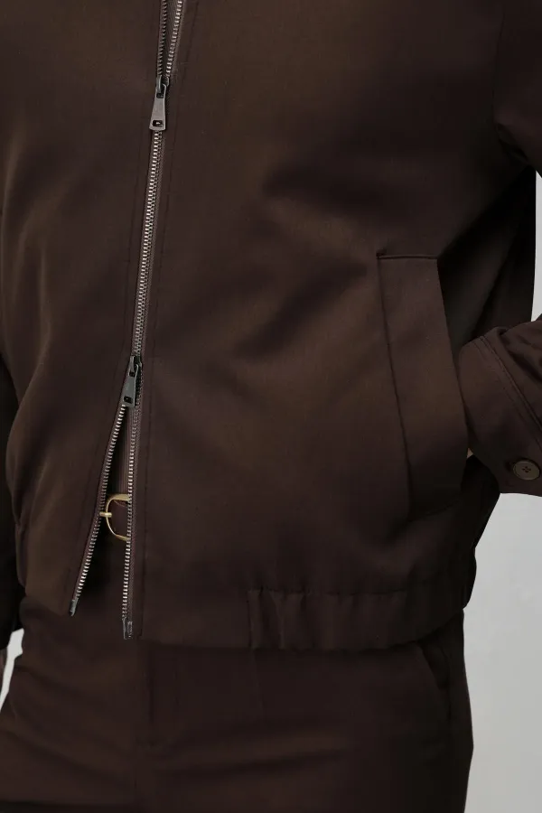 Antioch Koyu Kahve Bel Lastikli Erkek Mont