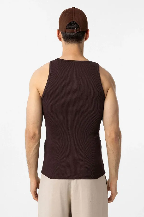 Débardeur homme Antioch marron foncé coupe ajustée