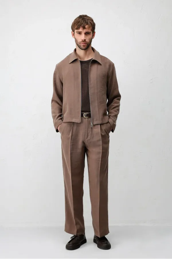 Antioch Kahve Lyocell Karışımlı Erkek Pantolon