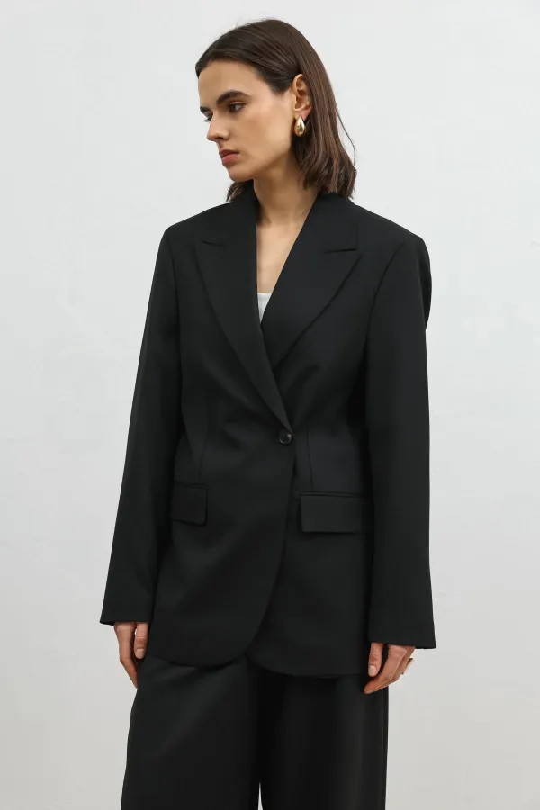 Antioch Black Double-Breasted Women's Blazer