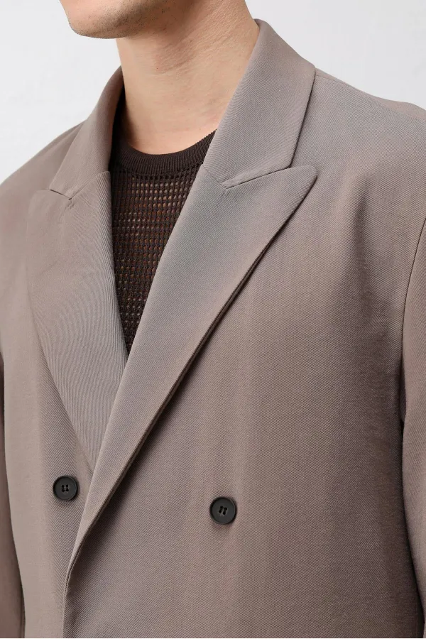 Antioch Mink Modal Blend Relaxed Fit Men's Blazer Jacket