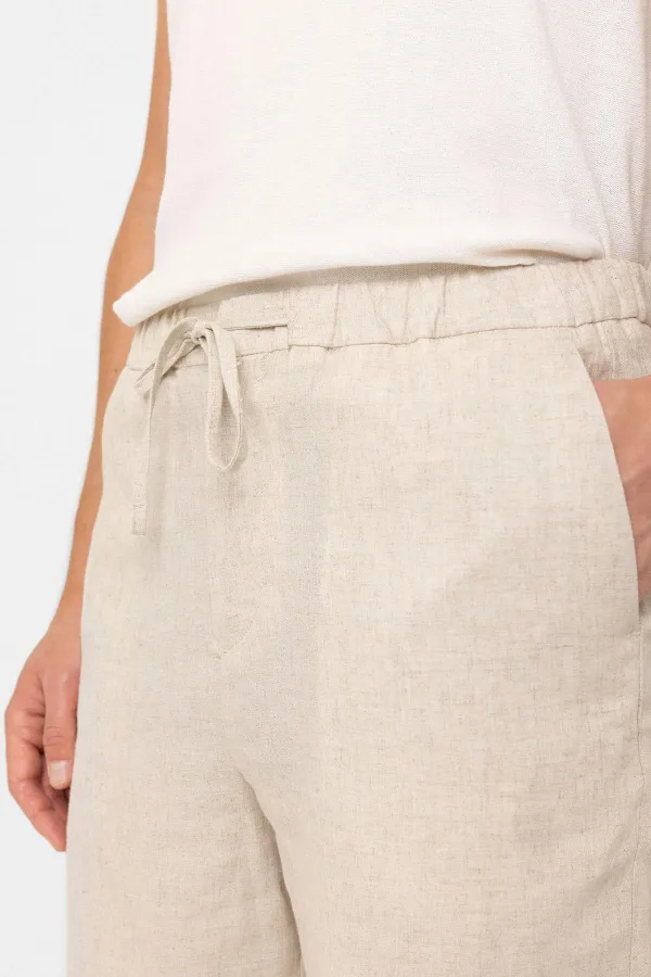 Antioch Taş Keten Karışımlı Erkek Şort