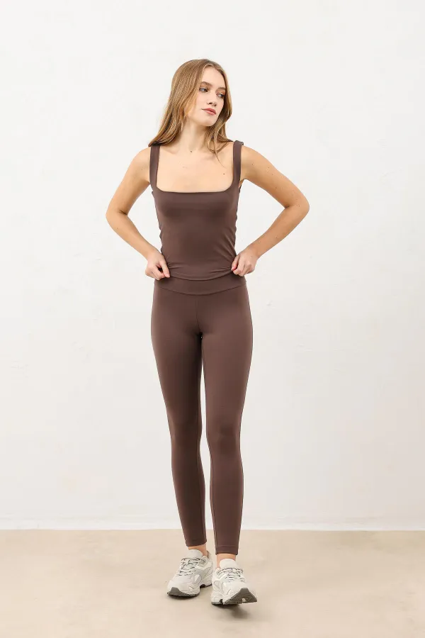 Leggings taille haute Antioch Coffee