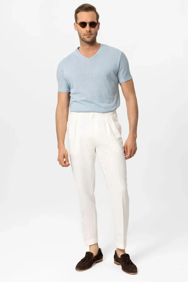 Antioch Bebe Mavi V Yaka Basic Erkek T-Shirt