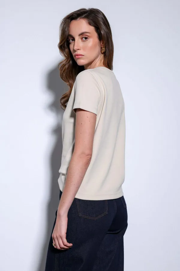 T-shirt basique beige Antioch pour femmes