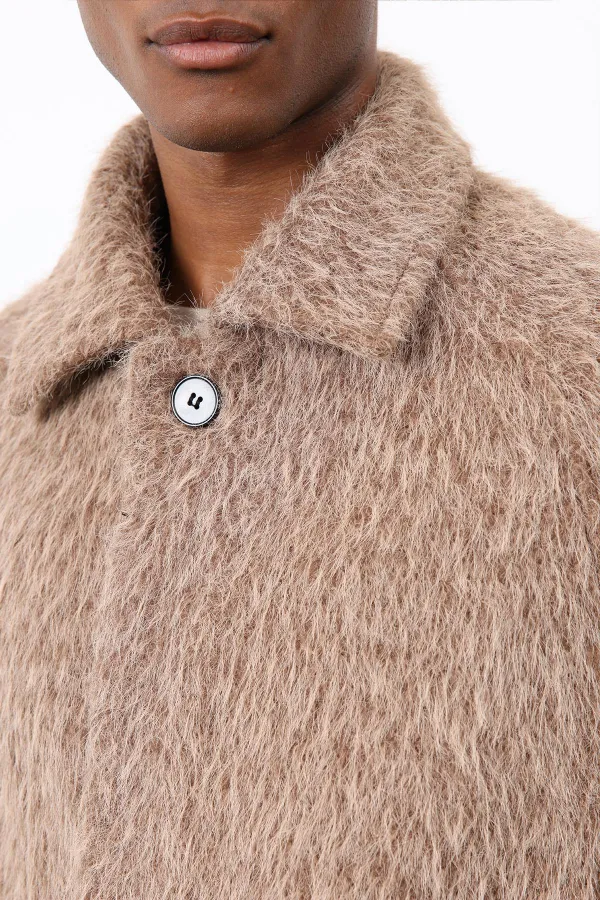 Antioch Açık Kahve Suni Kürk Erkek Kaban