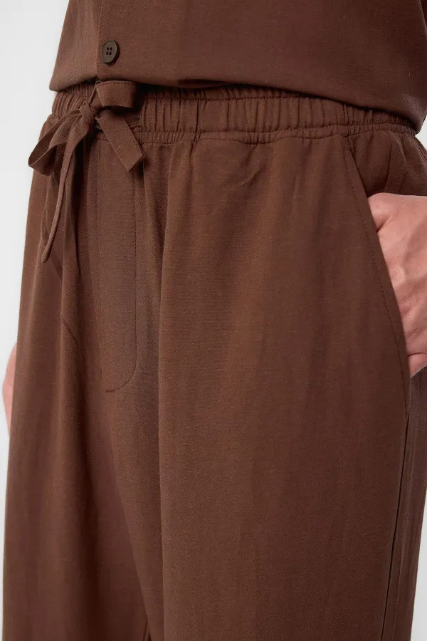 Antioch Coffee Linen Blend Jogger Men's Pants