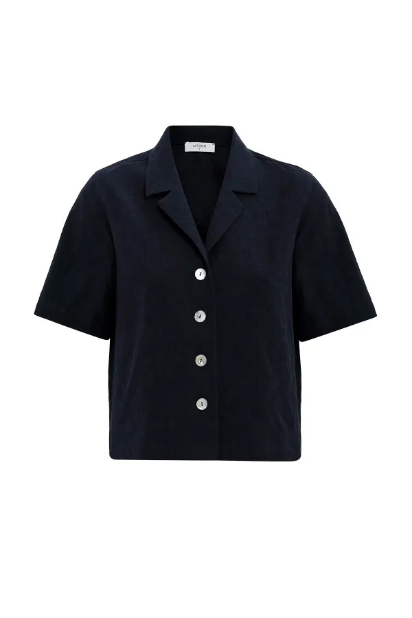 Antioch Siyah Gömlek Şort Kadın Takım