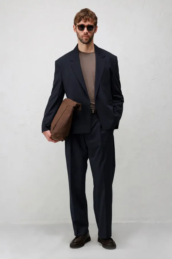Antioch Açık Lacivert Relaxed Fit Erkek Blazer Ceket Antioch Açık Lacivert Relaxed Fit Erkek Blazer Ceket