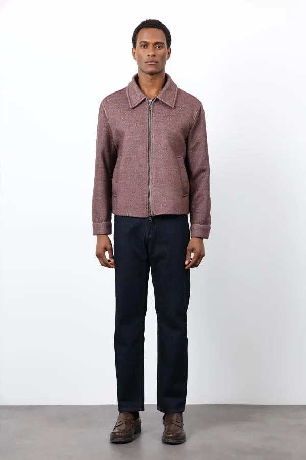 Veste homme Antioch bordeaux en laine mélangée