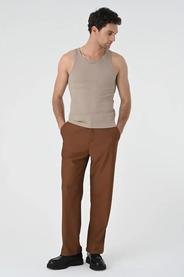 Antioch Bej Slim Fit Erkek Atlet