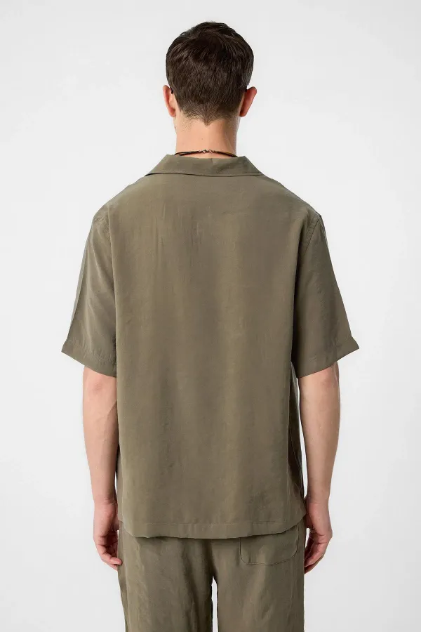 Antioch Haki Modal Kumaş Erkek Gömlek