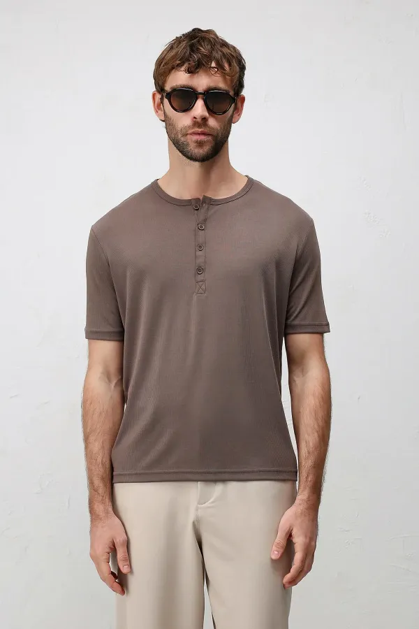 T-shirt homme à col boutonné Antioch Coffee