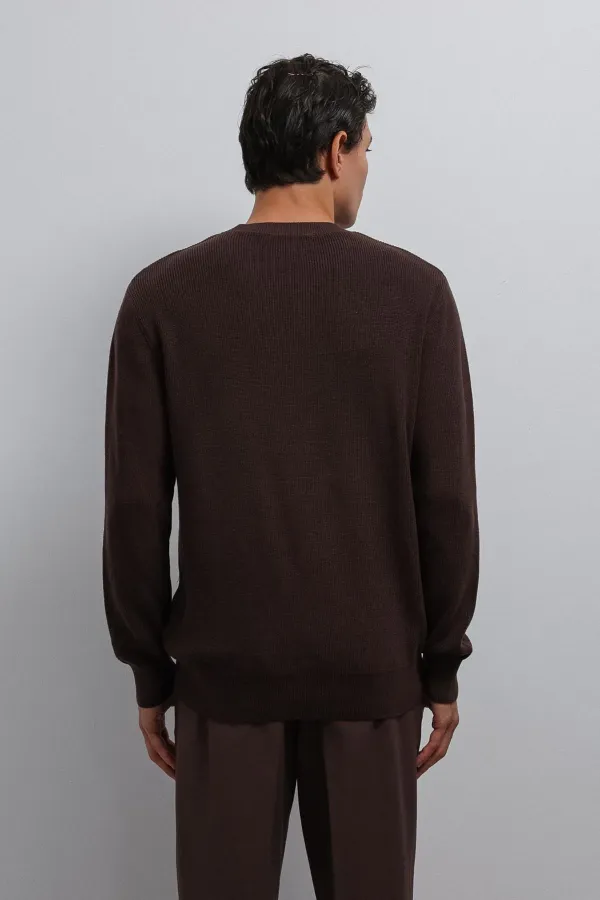 Antioch Coffee Textured Men's Sweater