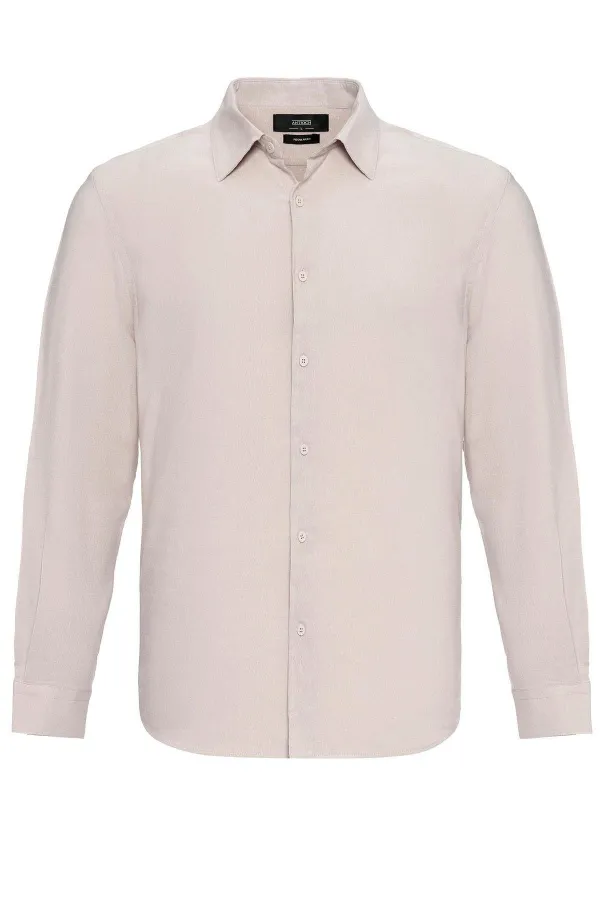 Antioch Beige Long-Sleeved Men's Shirt