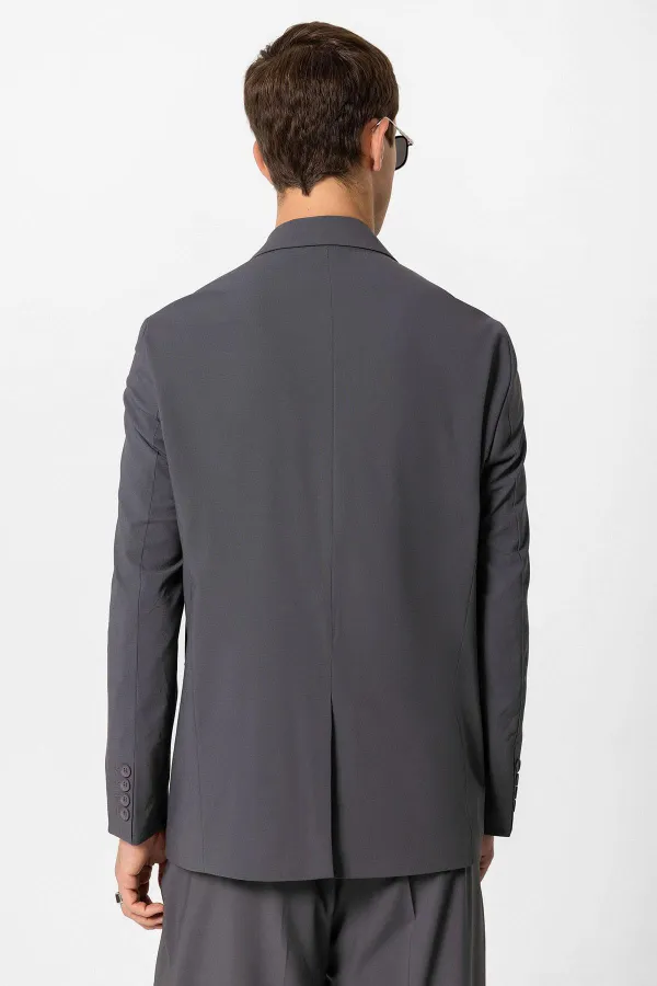 Antioch Anthracite Single Button Double-Breasted Men's Blazer Jacket
