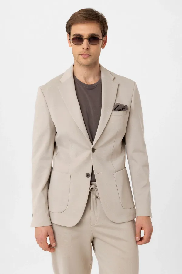 Costume homme Antioch beige coupe slim confortable