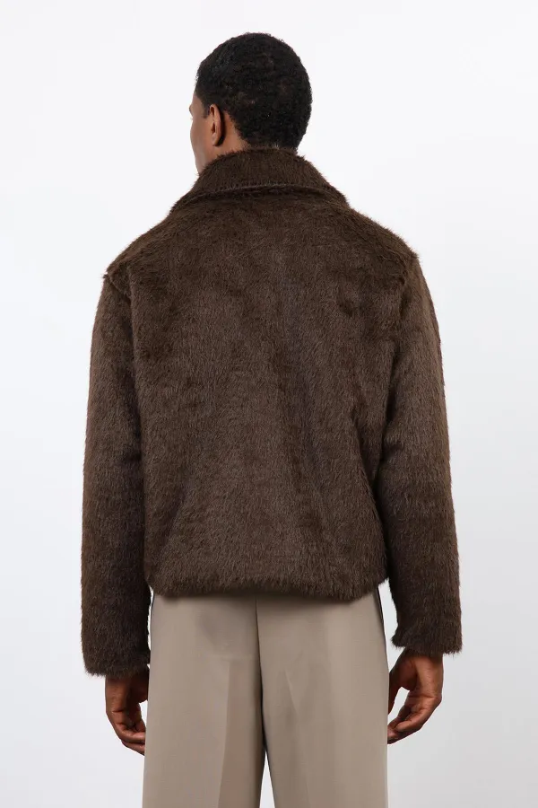 Antioch Kahve Yumuşak Dokulu Erkek Mont