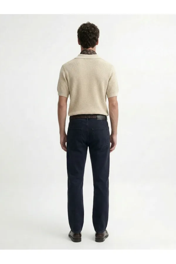 Antioch Beige Knitted Textured Polo Collar Men's T-Shirt Antioch Beige Knitted Textured Polo Collar Men's T-Shirt