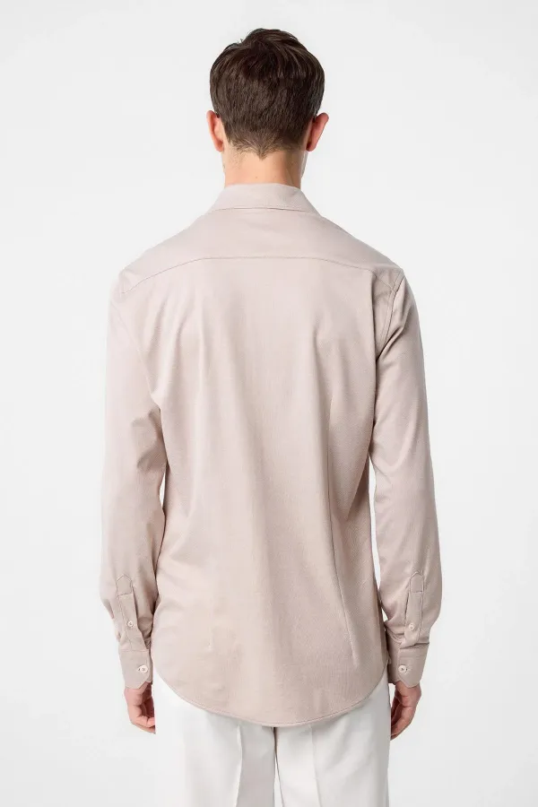 Antioch Bej Slim Fit Erkek Gömlek