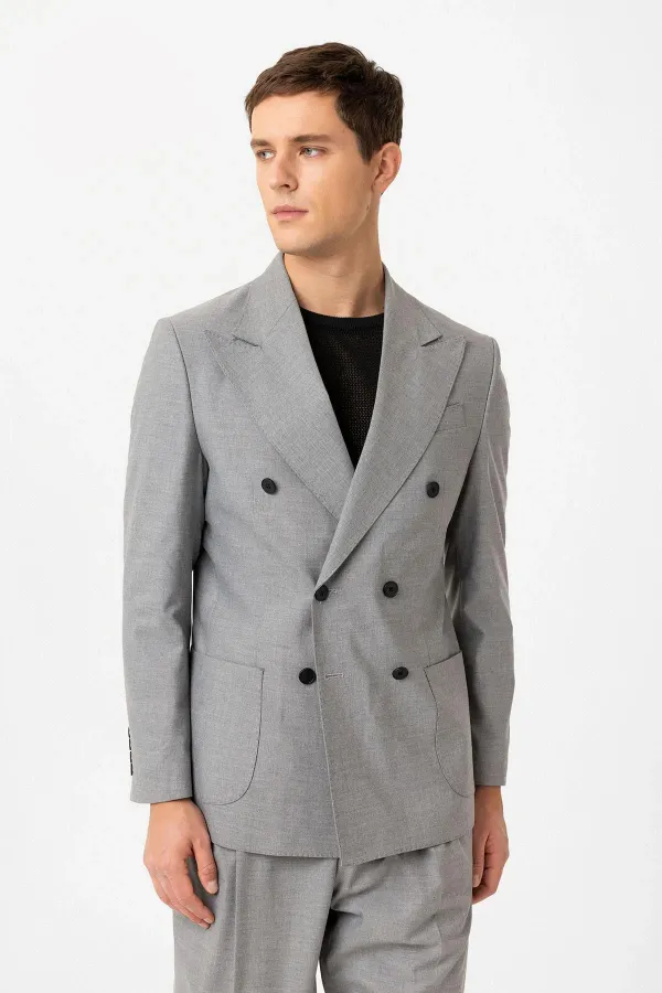 Costume homme Antioch gris croisé coupe italienne