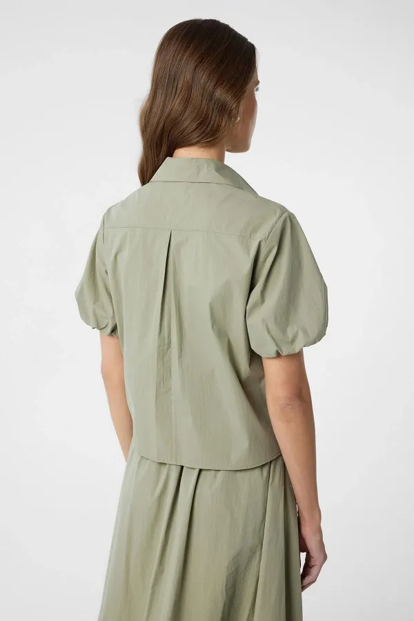 Chemise à manches ballon Antioch Green pour femmes