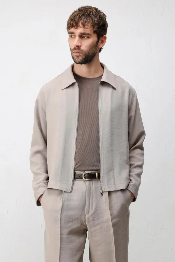 Veste d'été Antioch beige en mélange de lyocell