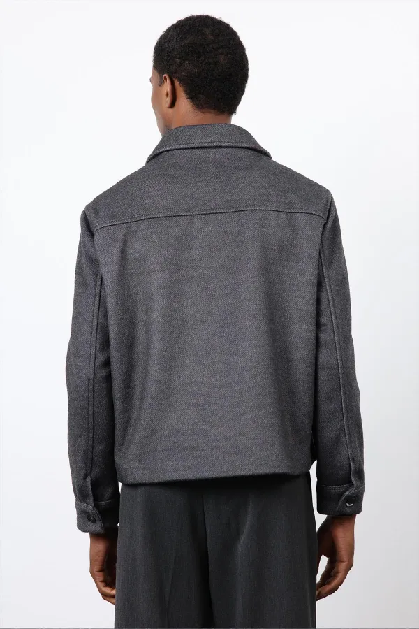 Antioch Anthracite Wool Blend Men's Jacket