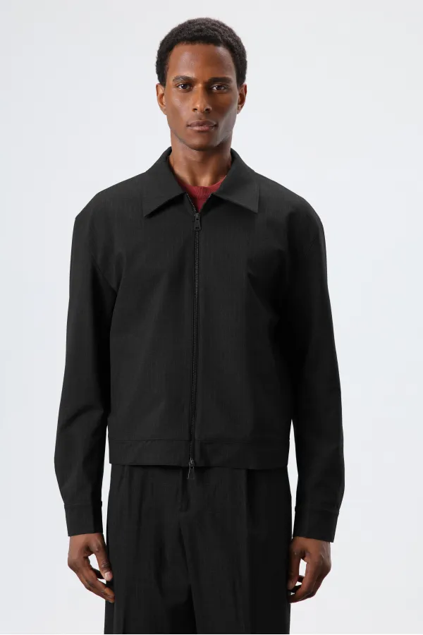 Antioch Siyah Çizgili Mevsimlik Erkek Mont