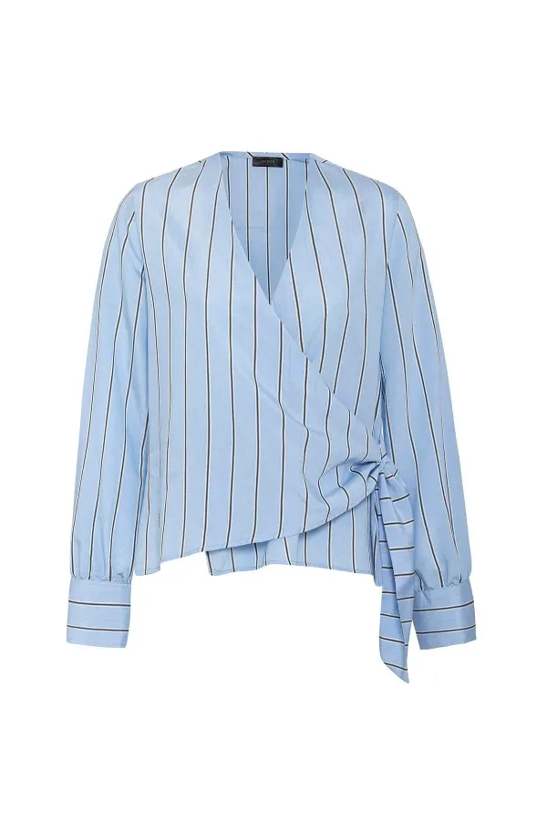 Antioch Blue Draped Kimono Women's Shirt