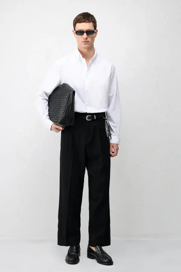 Antioch Beyaz Relax Fit Erkek Gömlek