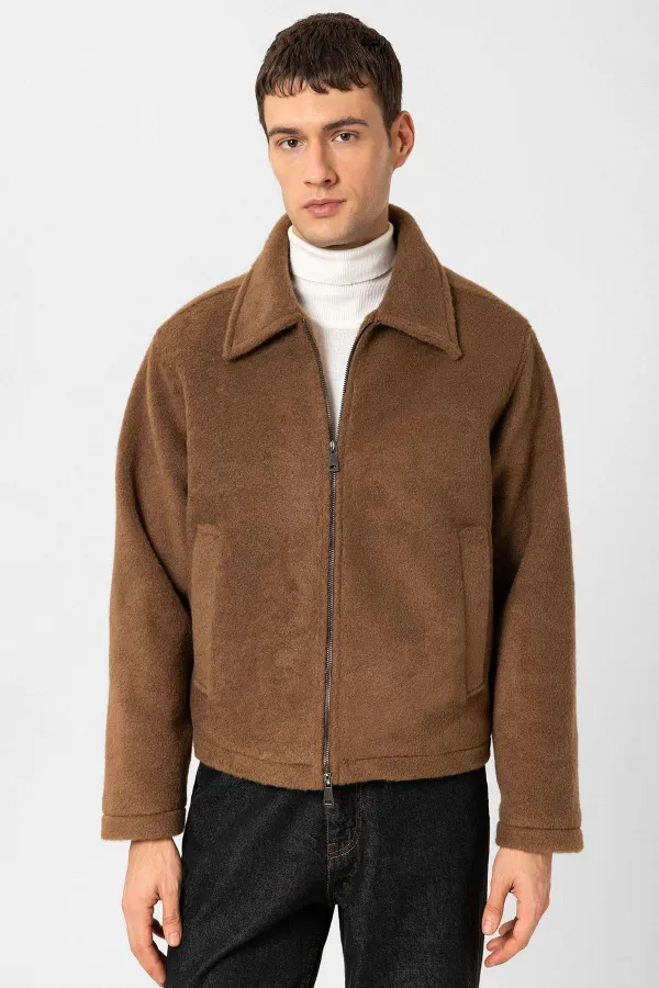 Veste pour homme Antioch Coffee, texture douce et décontractée