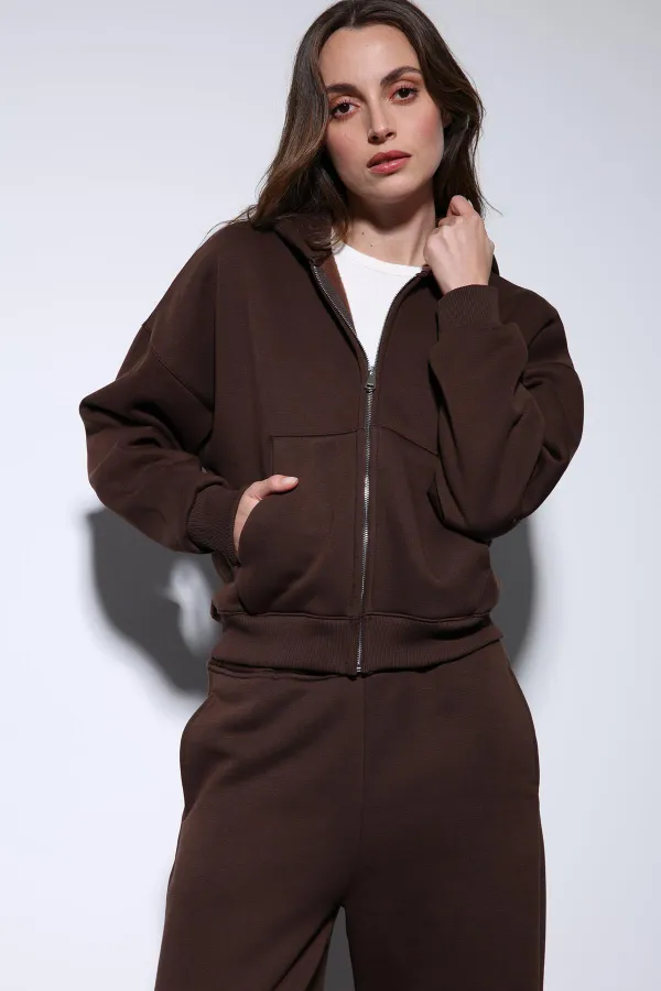 Antioch Coffee Zip-Up Hooded Women's Sweatshirt