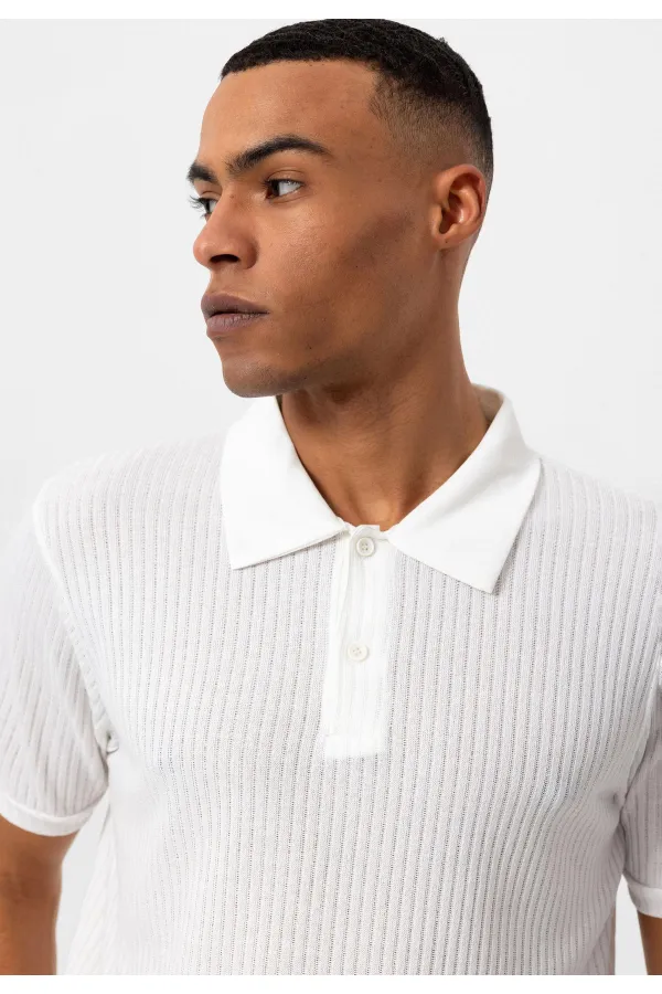 Antioch Beyaz Slim Fit Polo Yaka Erkek T-Shirt