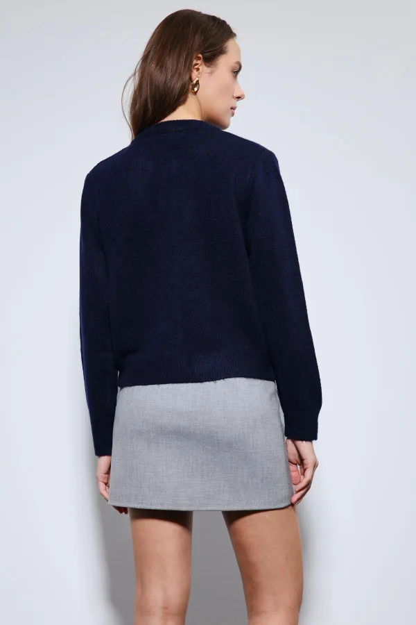 Gilet Antioch Navy à texture douce